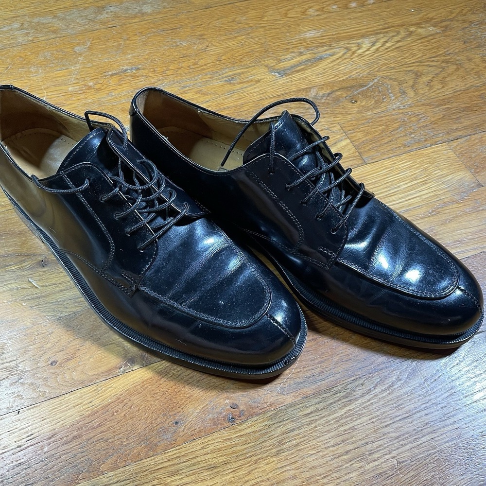 Cole Haan Men Oxford Split Toe Shoes Sz 9 D Black Leather like JM Weston